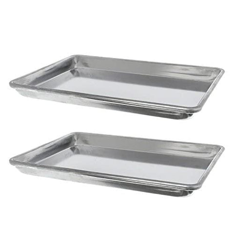 Set 2 - TrueCraftware 18 Gauge Aluminium Commercial Baker's 1/4 Size - Quarter Size - Baking Trays - Sheets - Pans 9.5