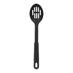 TrueCraftware ? 11 1/2? Slotted Spoon Kitchen Spoons for Cooking High-Heat Nylon & Polypropylene Handle, Heat Resistant up to 410?F, Large Kitchen Spoons for Mixing, Serving, & Stirring (Black)
