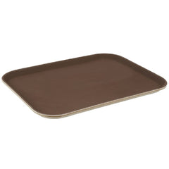 TrueCraftware ? 14? x 18? Rectangular Rubber Lined Non-Slip Tray, Plastic Brown Color- Serving Tray Serving Coffee Appetizer Breakfast Perfect for Kitchen Caf? Hotel and Restaurants