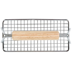TrueCraftware - 8"x 4" Heavy Duty Bacon Press, Chrome Plated Steel with Wooden Handle