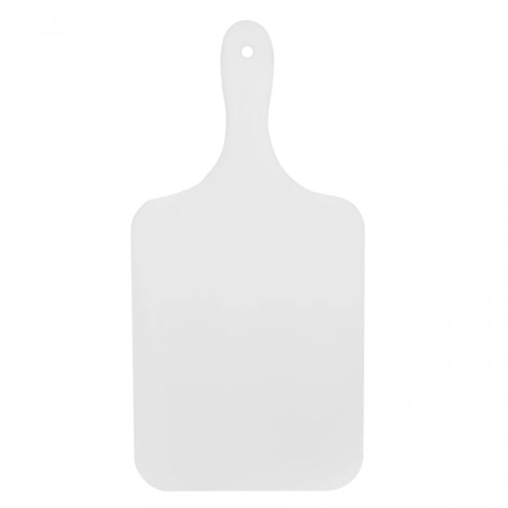 TrueCraftware ? Plastic Utility Paddle Cutting Board, Non-Skid Surface, Food Safe, Dishwasher Safe, Thick Chopping Board for Kitchen (White), 13-7/8" x 6-7/8" x 3/8"