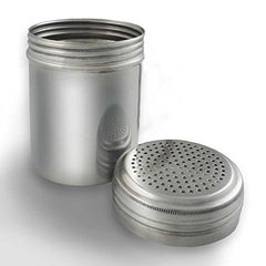 TrueCraftware Set of 4 - Stainless Steel Dredge Shakers - 10 Ounce - Spice Shaker - 10 oz Spice Dispenser for Cooking - Powder Sugar Shaker