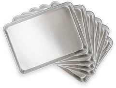 Set of 6 - TrueCraftware 18 Gauge Aluminium Commercial Baker's 1/4 Quarter Size Sheets/Baking Trays/Pan / 9 x 13"