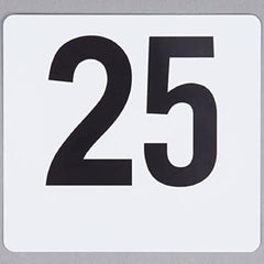 TrueCraftware- Double Side 1-25 Plastic Table Numbers 4" x 4" Black on White Color- Plastic Restaurant Wedding Table Number Cards Signs for Party Banquets Wedding Reception and Restaurants