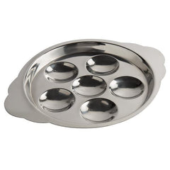 TrueCraftware ? Set of 2- 6 Holes Snail/ Escargot Tray, Stainless Steel, Dishwasher Safe