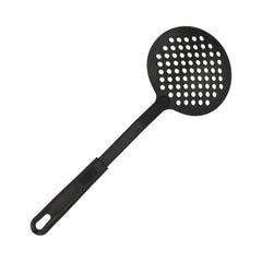 TrueCraftware ? 12 1/2? Skimmer Kitchen Strainer for Cooking High-Heat Nylon & Polypropylene Handle, Heat Resistant up to 410?F, Cooking Skimmers for Draining & Frying (Black)