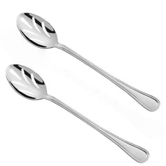 TrueCraftware ? Set of 2- Stainless Steel 13? Luxor Slotted Spoon- Stainless Steel Serving Spoon Flatware Cutlery Kitchen Tableware Set for Home and Restaurant