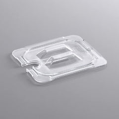 TrueCraftware ? 1/6 Size Polycarbonate Handled Slotted Food Pan Lid/Cover Clear Color- Food Pan Cover with Handle Restaurant Commercial Hotel Pan Lid for Fruits Vegetables Beans Corns