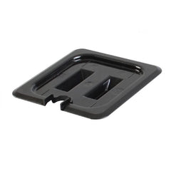 TrueCraftware ? 1/6 Size Polycarbonate Handled Slotted Food Pan Lid/Cover Black Color- Food Pan Cover with Handle Restaurant Commercial Hotel Pan Lid for Fruits Vegetables Beans Corns