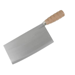 TrueCraftware - 8-1/4" Cast Iron Ping Knife/Cleaver with Wooden Handle, Meat, Bone Chopper for Home Kitchen and Restaurant