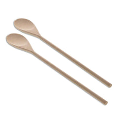 (Set of 2) TrueCraftware Wooden Cooking Spoon with Long Handle - 18" - Birchwood