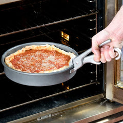 TrueCraftware ? Heavy-Duty Pizza Pan Gripper with a Finger-hook, Aluminum, Oven Gripper Clips, Pot Lifter, Baking Tool, and Kitchen