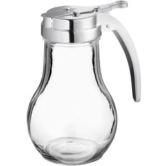 TrueCraftware ? Set of 12- Glass 14 oz. Syrup Dispenser with Cast Zinc Cap ? Maple Syrup Honey Pancake Syrup Dispenser for Kitchen Cafe and Restaurants