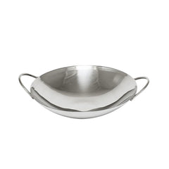 TrueCraftware ? 8? Stainless Steel Dual- handled Wok, Traditional Canton Style, Round Bottom Wok for Kitchen Home Restaurant