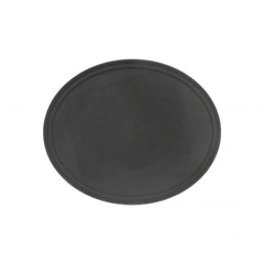 TrueCraftware ? Commercial Grade 22" x 27" Oval Anti-Slip Tray with Rubber Lined Surface, Black Color, Polypropylene with Rubber Sheet, NSF