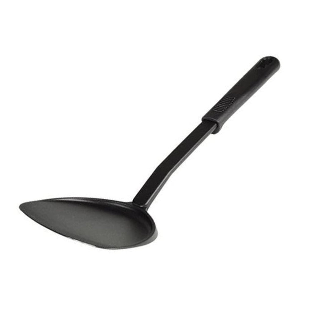 TrueCraftware ? 12? Solid Kitchen Turner- High-Heat Nylon & Polypropylene Handle, Heat Resistant up to 410?F, Cooking Utensils Ideal Cookware for Fish Eggs Pancakes (Black)