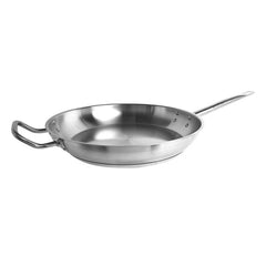 TrueCraftware ? 12? Stainless Steel Frying Pan with Encapsulated Base and Welded Hollow Handle - Heavy-Duty Fry Pan Egg Pan Omelet Pans Oven Safe & Induction Ready