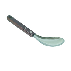 TrueCraftware ? Vegetable Spoon, Stainless Steel with Wooden Handle, Concave Angled