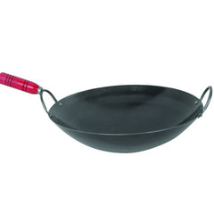 TrueCraftware ? 14? Iron Wok Pan ? Woks and Stir Fry Pans - Chinese Wok with Round Bottom Wok - Traditional Chinese Japanese Woks