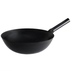 TrueCraftware ? 16? Commercial Grade Japanese Wok, Traditional Japanese Cookware - Carbon Steel Pan, Made in Taiwan