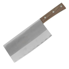 TrueCraftware ? 11? Stainless Steel Angled Cleaver with Riveted Wood Handle, Chopper Butcher Knife for Home Kitchen and Restaurant