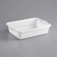 TrueCraftware ? Utility Kitchen Perforated Bus Tub/Drain Box with Handles, 20-1/2" x 15-1/2" x 5", White Color