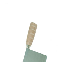 TrueCraftware - 9" Cast Iron Shanghai Ping Cleaver with Wooden Handle, Round Head, Meat, Bone Chopper for Home Kitchen and Restaurant