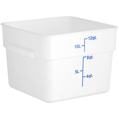 TrueCraftware ? 12 Qt. White Polypropylene Square Food Storage Container - Space Saving Food Storage Container Meal Prep Containers Reusable for Kitchen Organization Dishwasher Safe