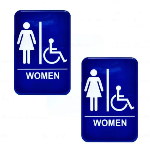 TrueCraftware ? Set of 2- Women/Accessible Restroom Sign 6