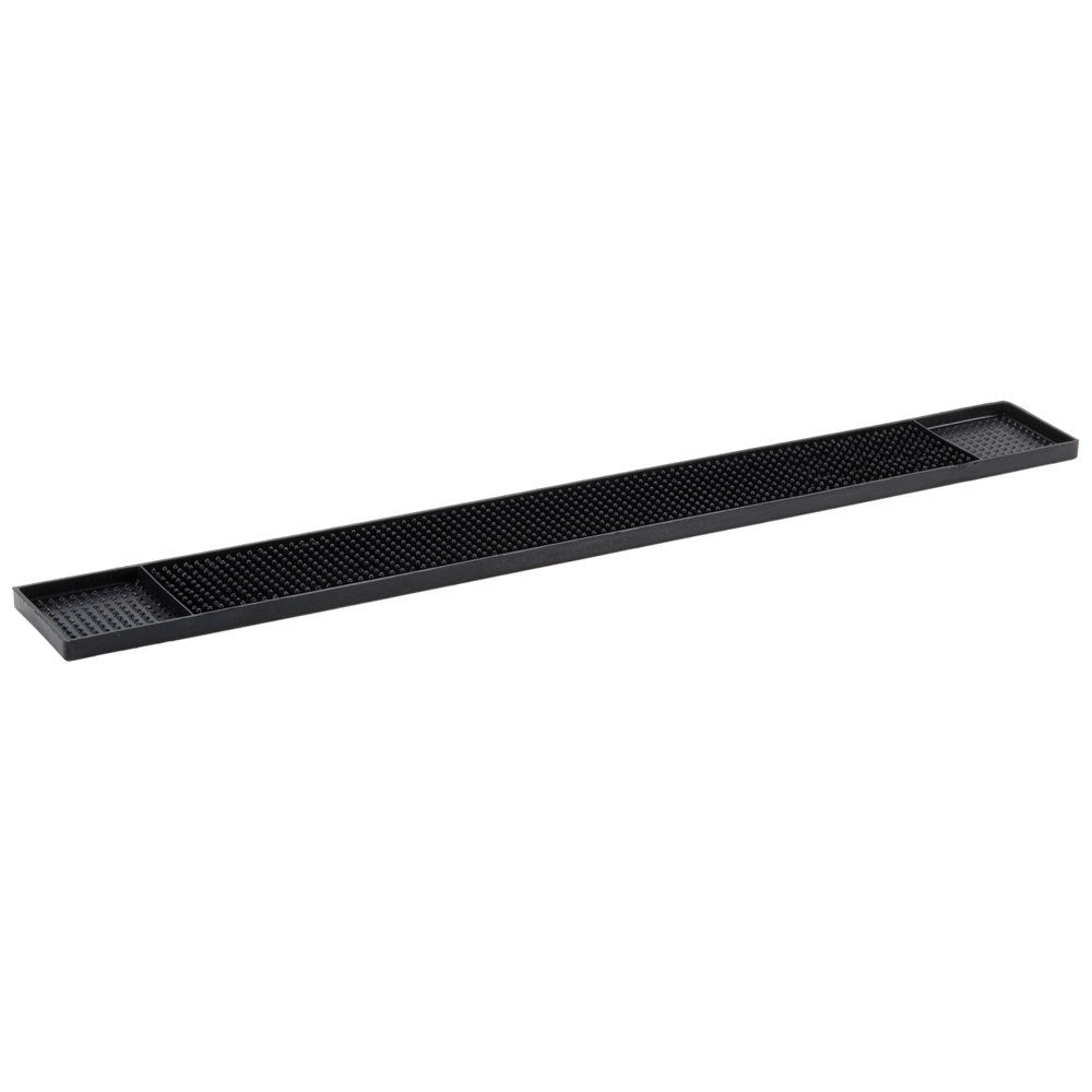 TrueCraftware - Black Long Rubber Bar Service No-Slip Mat 27 x 3"
