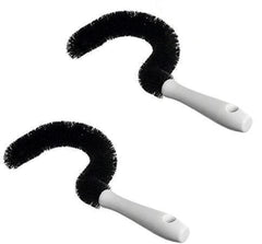 Set of 2 - TrueCraftware Coffee Decanter Cleaning Brush with Curved Head and Plastic Handle - 10 Inches (255mm)