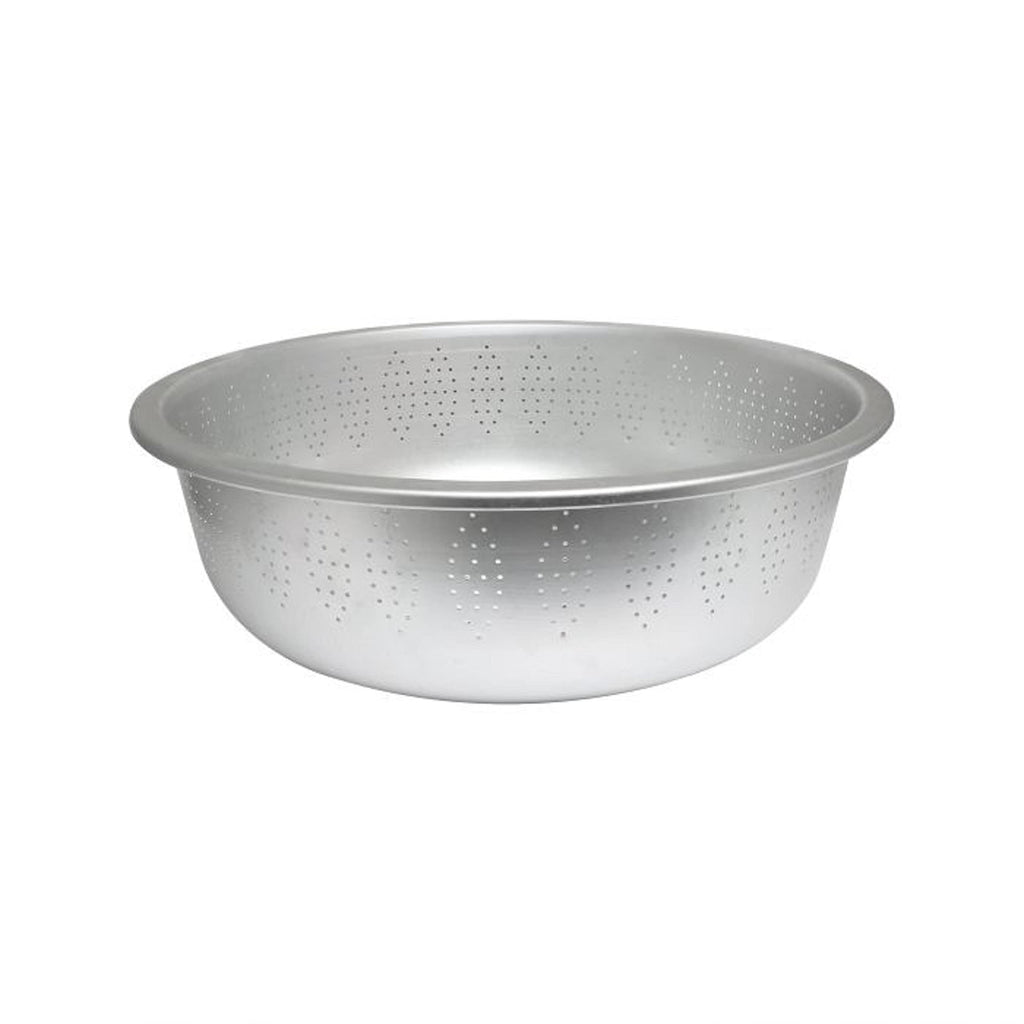 TrueCraftware ? 42 qt. Aluminum Colander with tapered edge, for washing vegetables, fruit and rice and for draining cooked pasta Made in Taiwan