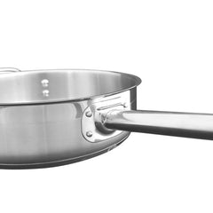 TrueCraftware ? 5 Qt. Stainless Steel Saut? Pan with Lid and Welded Hollow Handle - Chef Cooking Pan Egg Pan Fry Pan Omelet Pan Saut? Pan Cookware NSF Certified
