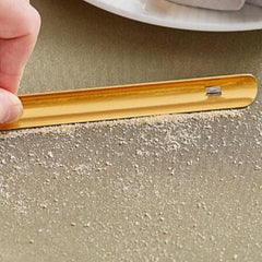TrueCraftware Set of 12 Aluminum Table Crumber Gold Color- Restaurant Crumb Sweepers Cleaner and Scraper Crumber tool for Waiters Waitresses and Servers