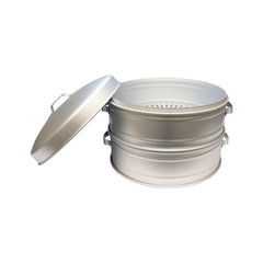 TrueCraftware ? 22" X 21" Aluminum Steamer without bottom, 55 cm, 3/8?, Big hole size, Steamer Steaming Pot Cookware