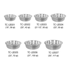 TrueCraftware ? 117 qt. Heavy duty Aluminum Basin with tapered edges, 30" x 7-1/2" Made in Taiwan,Washing Bowl for Fruit and Vegetables, Bowl Container Camping Bowl for Serving, Cooking, Baking