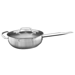 TrueCraftware ? 7 Qt. Stainless Steel Saut? Pan with Lid and Welded Hollow Handle - Chef Cooking Pan Egg Pan Fry Pan Omelet Pan Saut? Pan Cookware NSF Certified