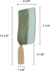 TrueCraftware - 7-1/2" Cast Iron Meat Knife/Cleaver with Wooden Handle, Meat, Bone Chopper for Home Kitchen and Restaurant