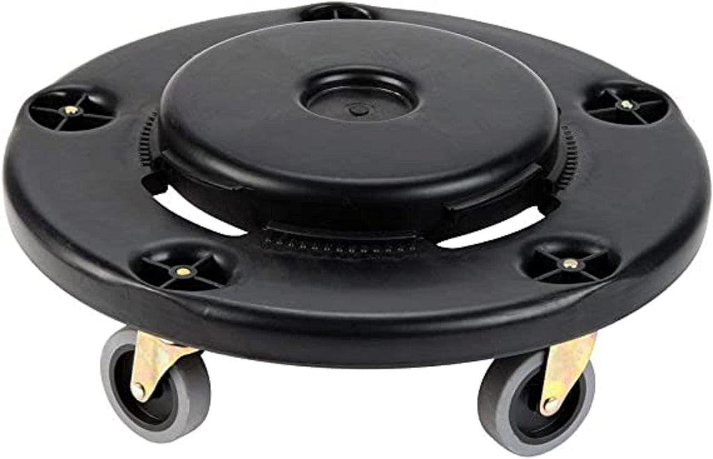 TrueCraftware ? 5 Caster Trash Can Dollies, 18? x 6?, Black Plastic Dolly with Casters, Perfect Fit for Round Trash Cans, Waste Container Dollies Trash Dolly