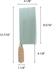 TrueCraftware - 8-1/2" Cast Iron Bone Knife/Cleaver with Wooden Handle, Meat, Bone Chopper or Home Kitchen and Restaurant