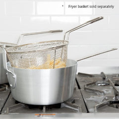 TrueCraftware ? 5-1/2 qt Aluminum Fryer Saucepan with Front Stem Catcher- Even Heat Distribution Deep Fryer for Fast Cooking and Easy Cleaning for Soup Pot French Fries Stews