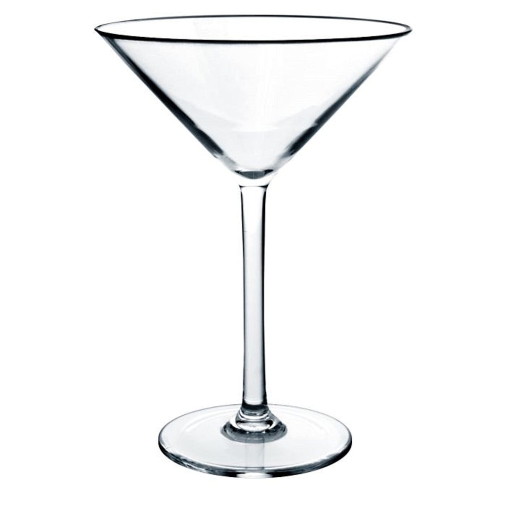 TrueCraftware ? Commercial Grade 8 oz Martini Glass, Clear Color, Polycarbonate, Stemware, Dishwasher Safe, Break-Resistant, Shatter-Resistant, Plastic Cocktail Glass