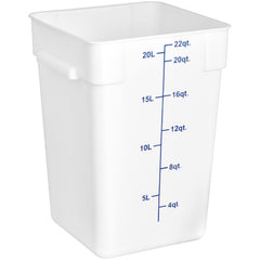 TrueCraftware ? 22 Qt. White Polypropylene Square Food Storage Container - Space Saving Food Storage Container Meal Prep Containers Reusable for Kitchen Organization Dishwasher Safe