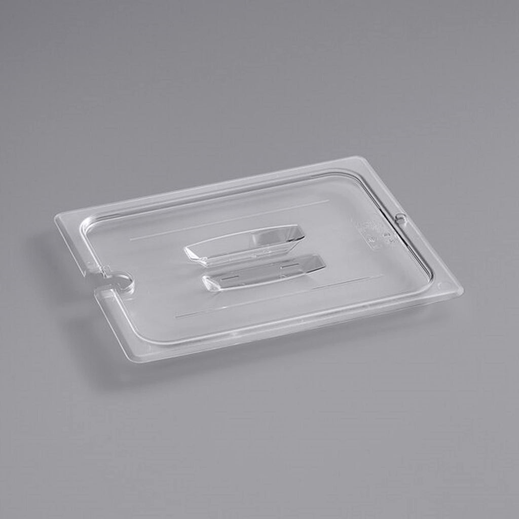 TrueCraftware ? Half Size Polycarbonate Handled Notched Food Pan Lid, Clear, Dishwasher Safe, Break-Resistant, Shatter-Resistant, NSF