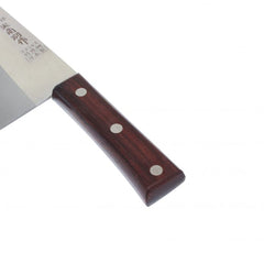 rueCraftware ? 11? Stainless Steel Cleaver with Riveted Wood Handle, Sharp knife, Chopper Butcher Knife for Home Kitchen and Restaurant