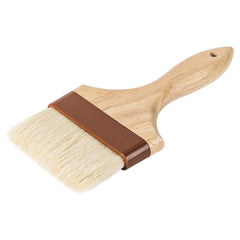 TrueCraftware 4? Boar Bristles Flat Head Pastry Brush with Wooden Handle- Multi-Pastry Brush Basting Oil Brush Barbecue Oil Brush for Spreading Butter Cooking Baking Brush
