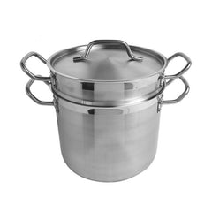 TrueCraftware ? 8 qt. Stainless Steel 3 pc Double Boiler Set- Stainless Steel Pot for Melting Chocolate Candy Butter and Cheese Dishwasher & Oven Safe