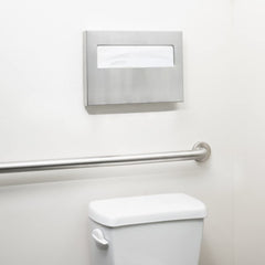 TrueCraftware ? Stainless Steel Toilet Seat Cover Dispenser, Fits 500 Sheets of 15" x 10-3/4" Seat Cover
