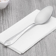 TrueCraftware ? Set of 12 - Stainless Steel Elizabeth European Size Table Spoon - Dishwasher Safe Stainless Steel Flatware Cutlery Kitchen Tableware Set for Home and Restaurant