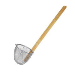 TrueCraftware ?5-1/2" Stainless Steel Mesh Spider Basket with Bamboo Handle, Strainer/Blanching Basket for Pasta, Noodles, Dumpling
